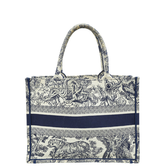 Christian Dior Bicolor Toile De Jouy Book Tote Medium Bag