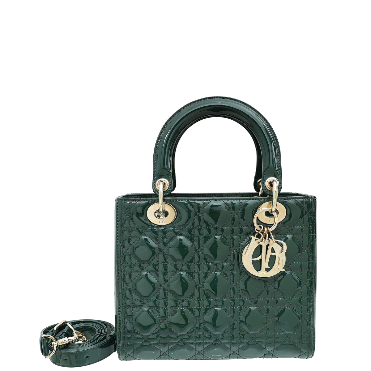 Christian Dior Pine Green Lady Dior Medium Bag-Christian Dior-THE CLOSET
