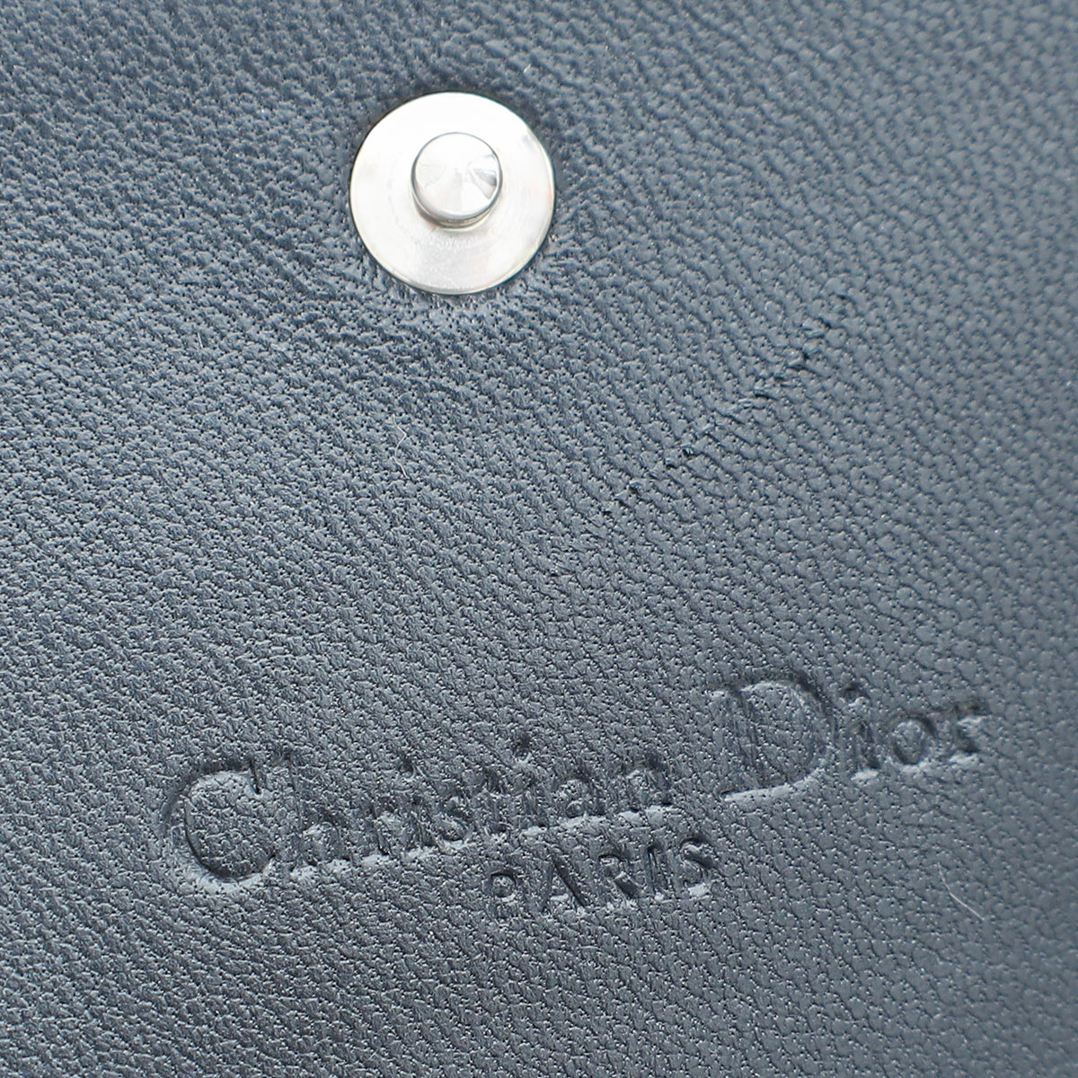 Christian Dior Silver Metallic Micro-Cannage Lady Dior Croisiere Chain Wallet