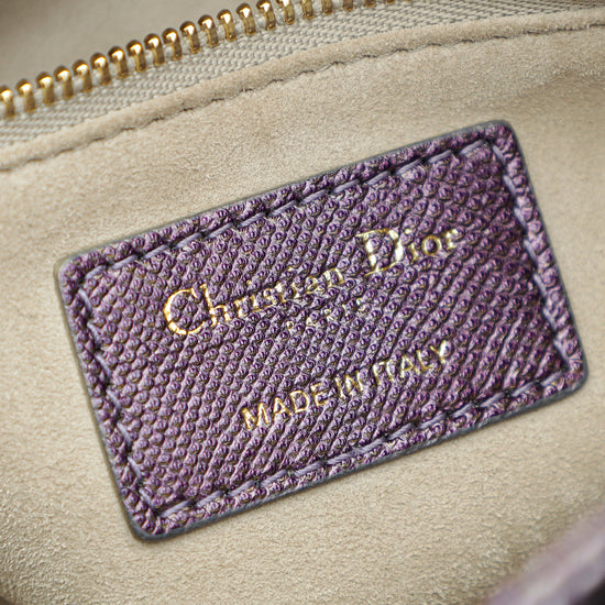 Load image into Gallery viewer, Christian Dior Purple Lizard Lady Dior Mini Bag

