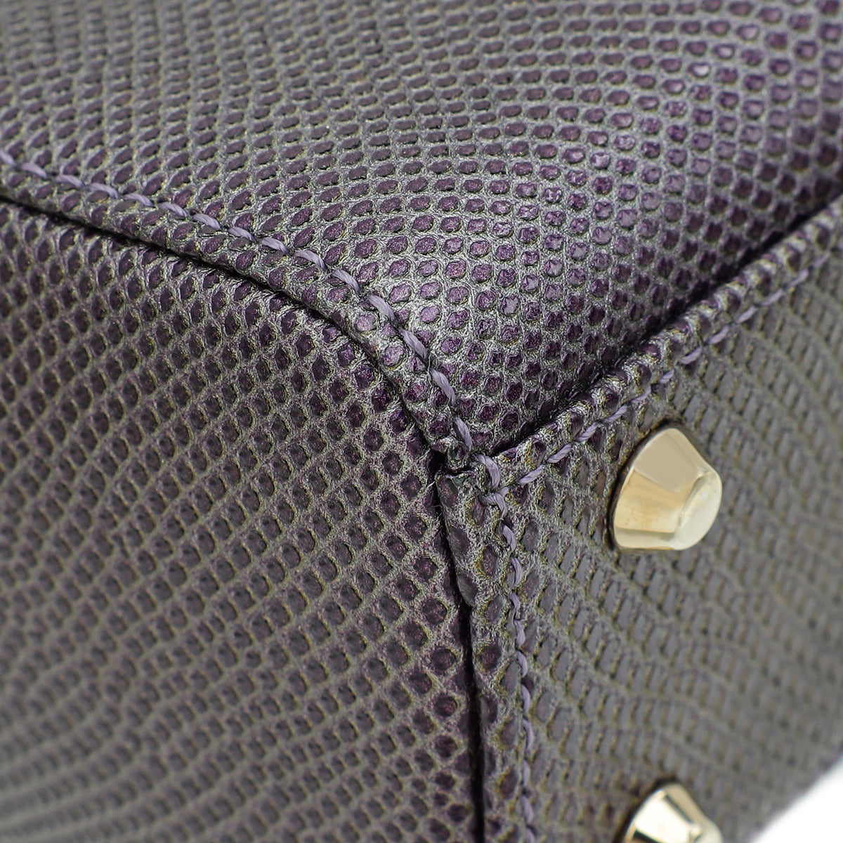 Christian Dior Purple Lizard Lady Dior Mini Bag