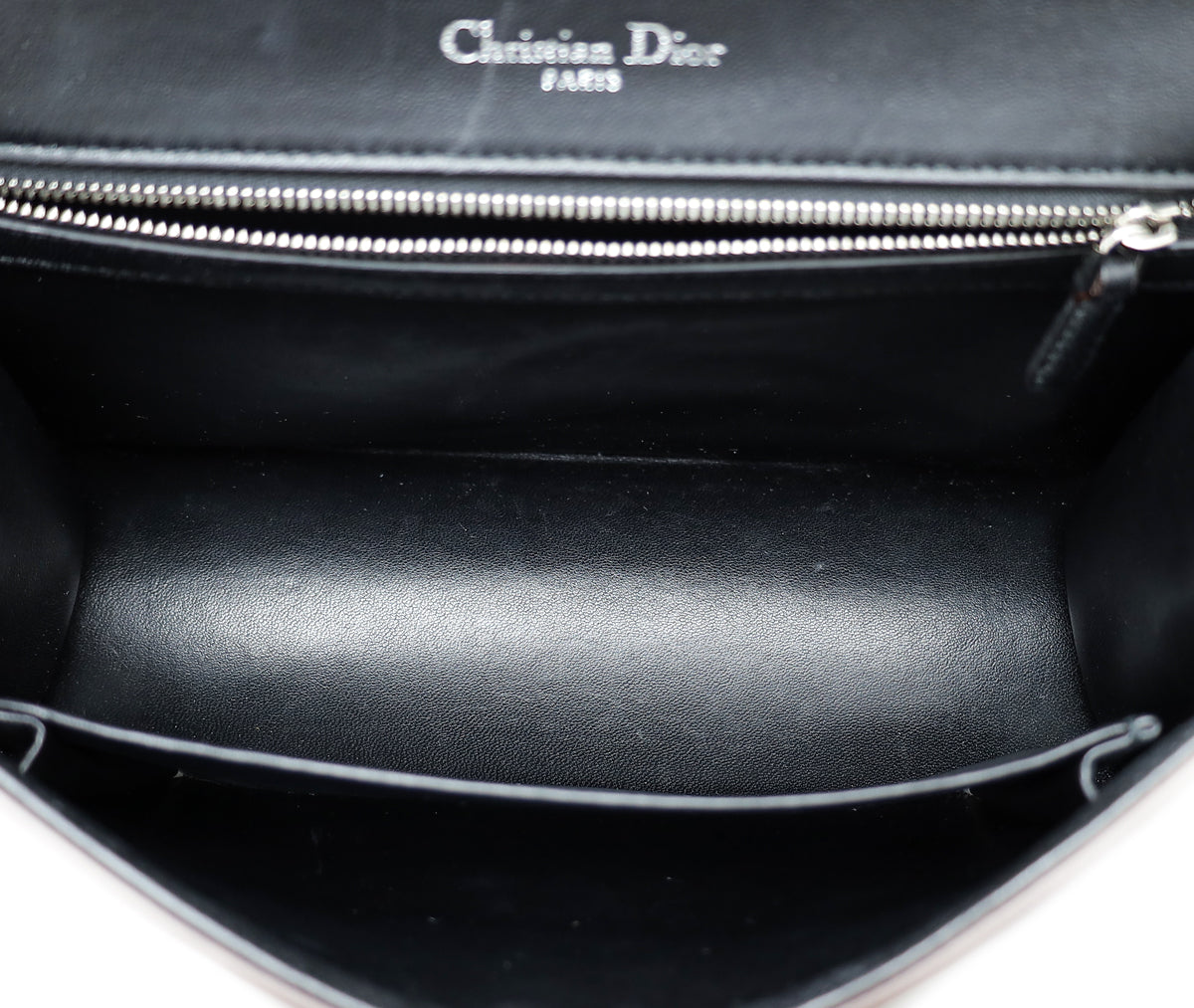 Christian Dior Bicolor Diorama Embroidered Stitched Medium Bag
