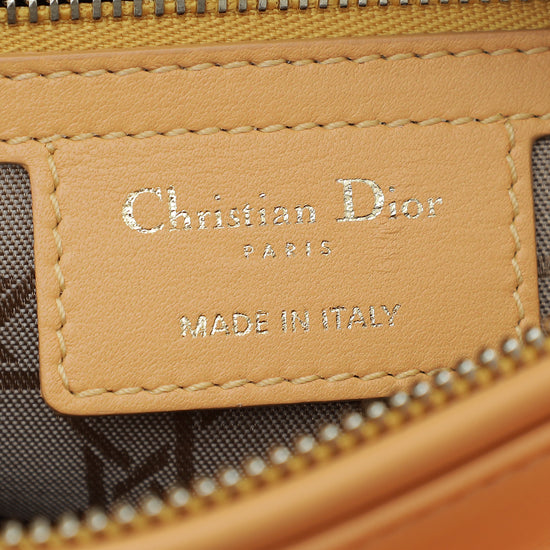 Christian Dior Apricot Lady Dior Medium Bag
