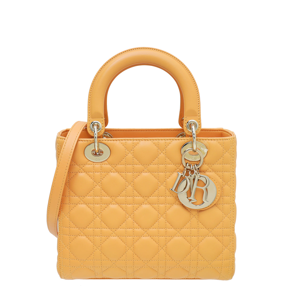 Christian Dior Apricot Lady Dior Medium Bag