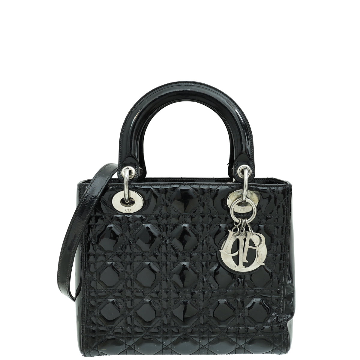 Christian Dior Black Lady Dior Medium Bag-Christian Dior-THE CLOSET