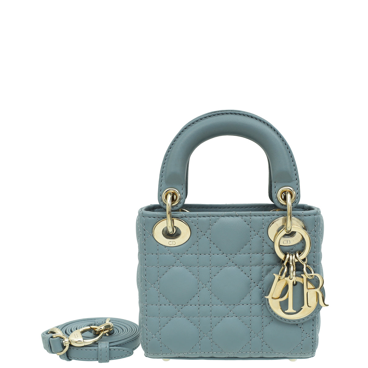 Christian Dior Cloud Blue Lady Dior Micro Bag-Christian Dior-THE CLOSET