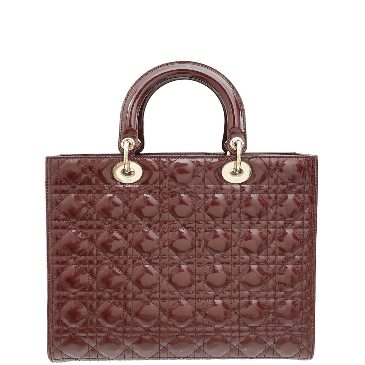 Christian Dior Burgundy Lady Dior Large Bag-Christian Dior-THE CLOSET