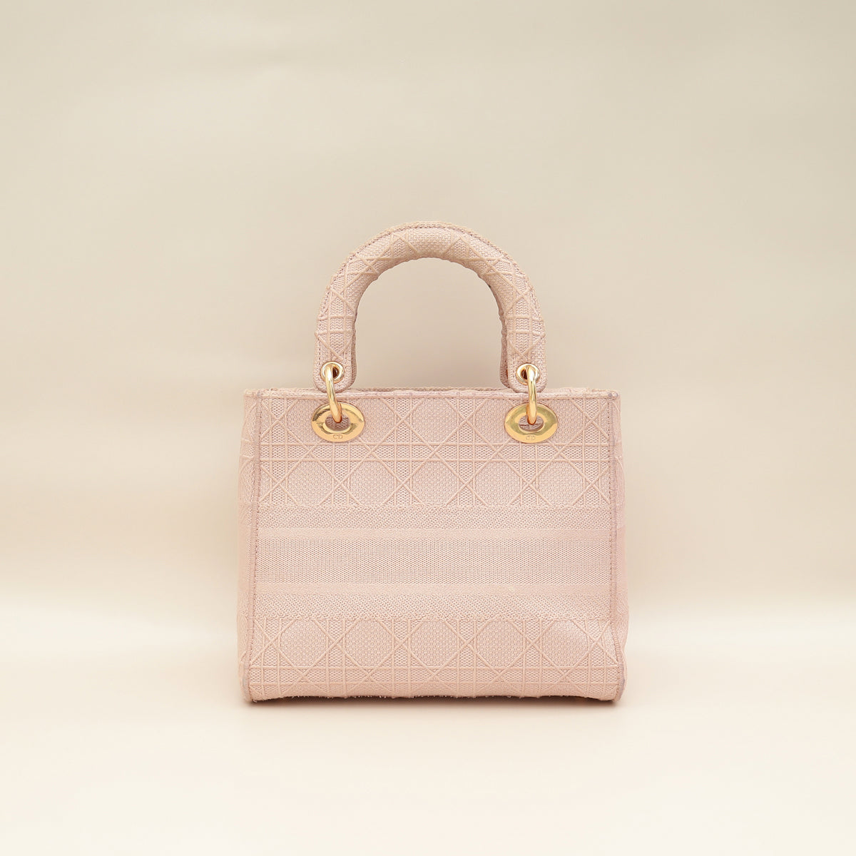 Christian Dior Rosewood Lady D-Lite Cannage Embroidery Medium Bag