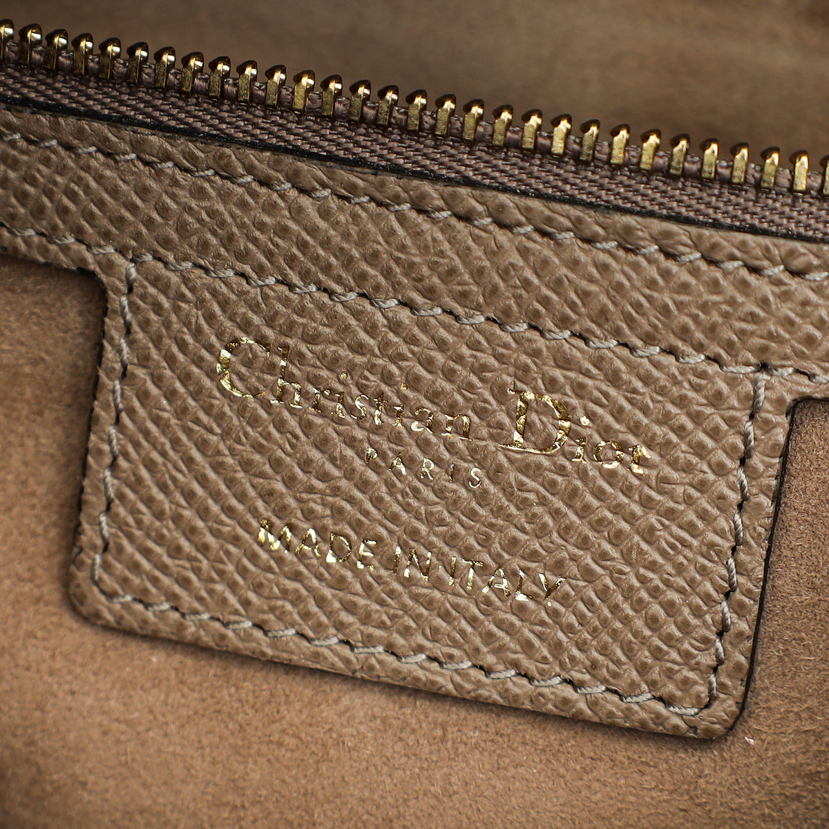 Christian Dior Etoupe Saddle Medium Bag W/ Extra Strap-Christian Dior-THE CLOSET