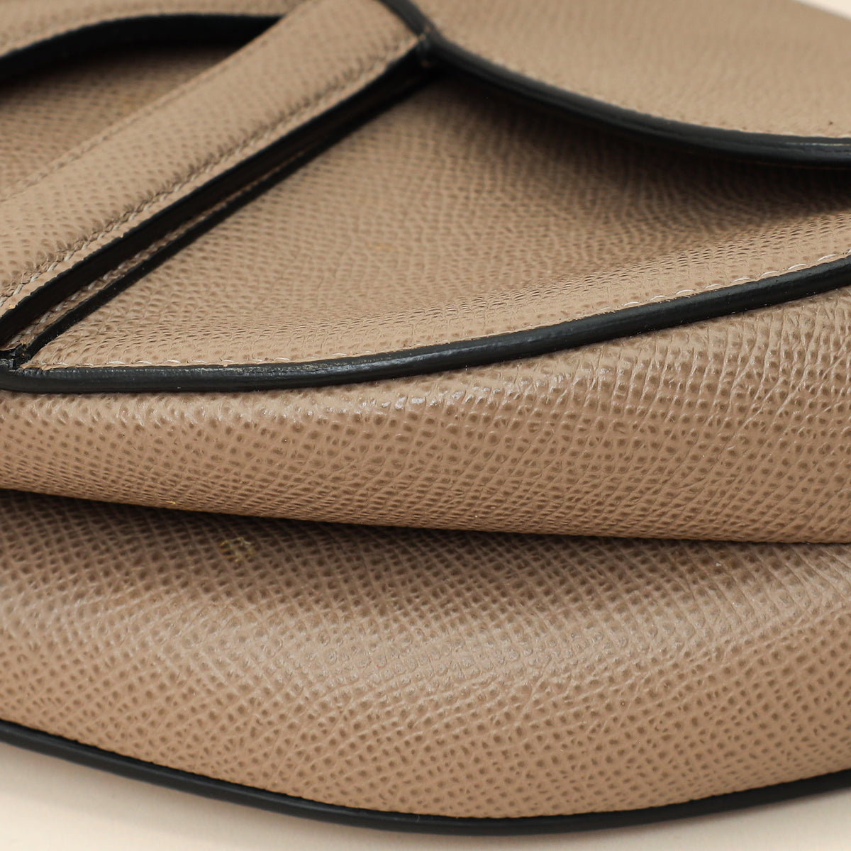 Christian Dior Etoupe Saddle Medium Bag W/ Extra Strap-Christian Dior-THE CLOSET