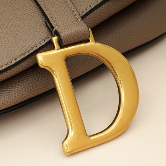 Christian Dior Etoupe Saddle Medium Bag W/ Extra Strap-Christian Dior-THE CLOSET
