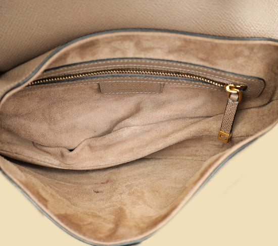 Christian Dior Etoupe Saddle Medium Bag W/ Extra Strap-Christian Dior-THE CLOSET
