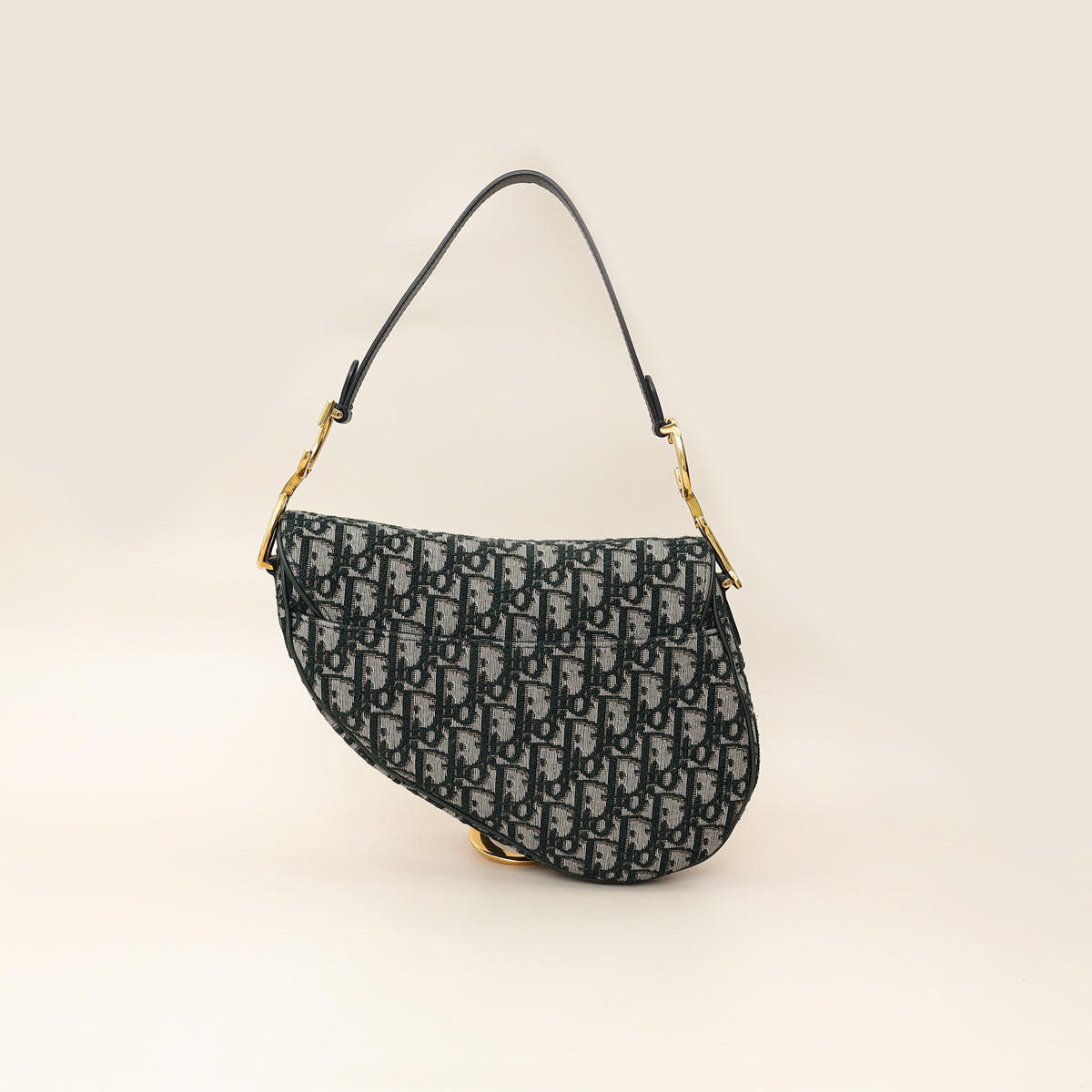 Christian Dior Green Oblique Saddle Medium Bag-Christian Dior-THE CLOSET