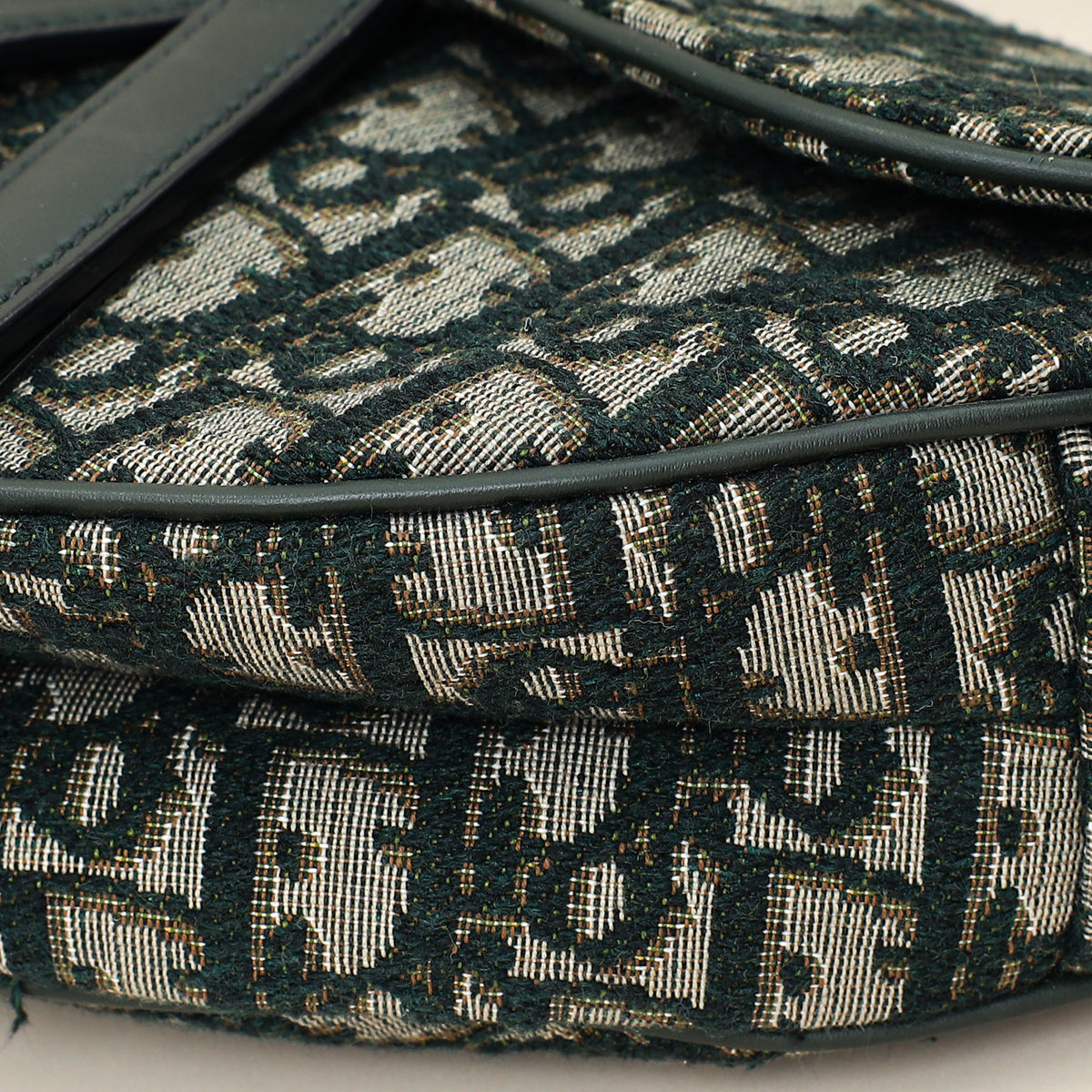 Christian Dior Green Oblique Saddle Medium Bag-Christian Dior-THE CLOSET