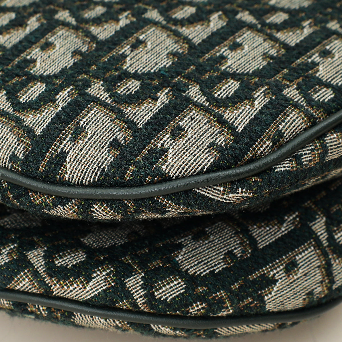 Christian Dior Green Oblique Saddle Medium Bag-Christian Dior-THE CLOSET