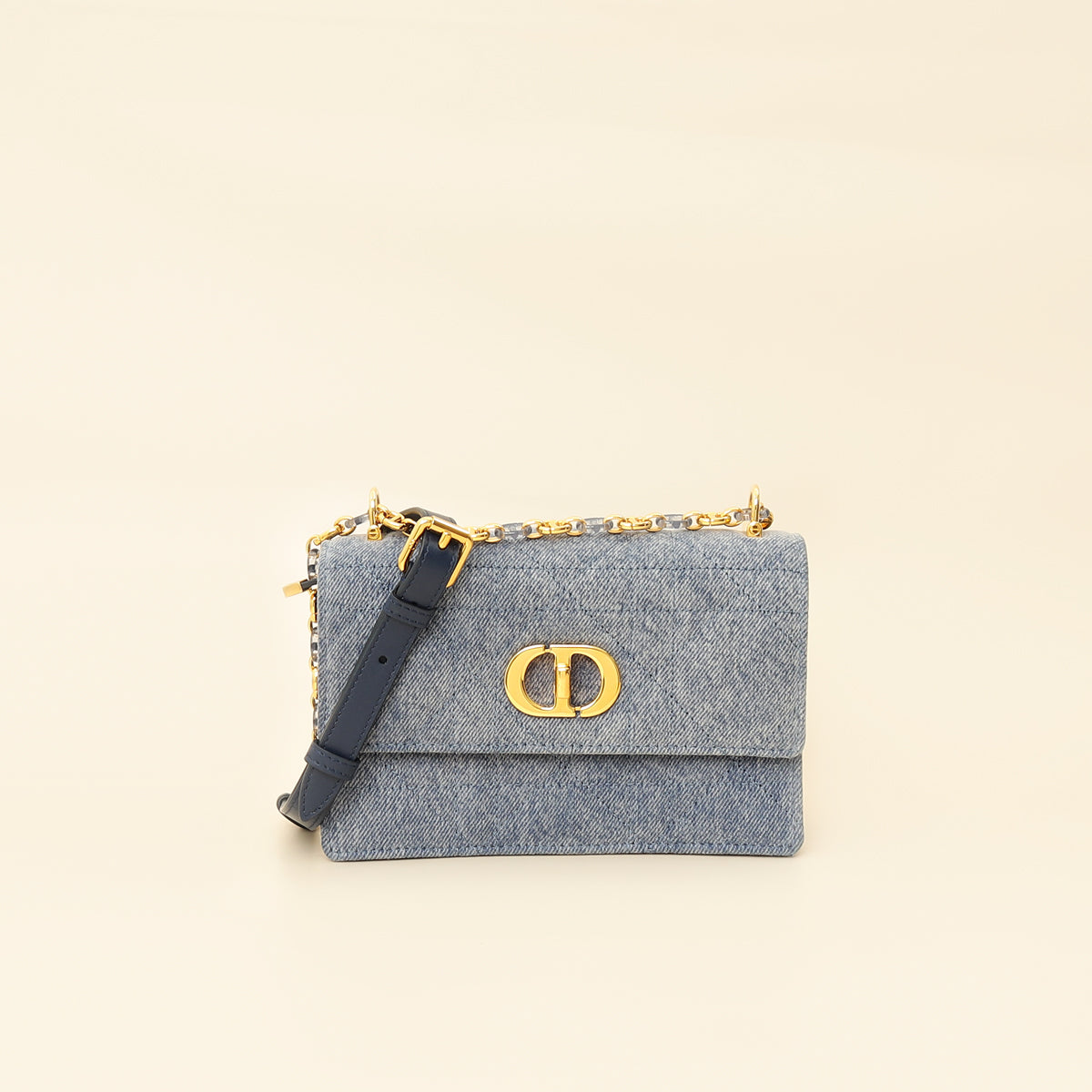 Christian Dior Blue Miss Caro Mini Cannage Denim Shoulder Bag-Christian Dior-THE CLOSET