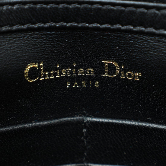 Christian Dior Black Lady Dior Wallet Chain Pouch