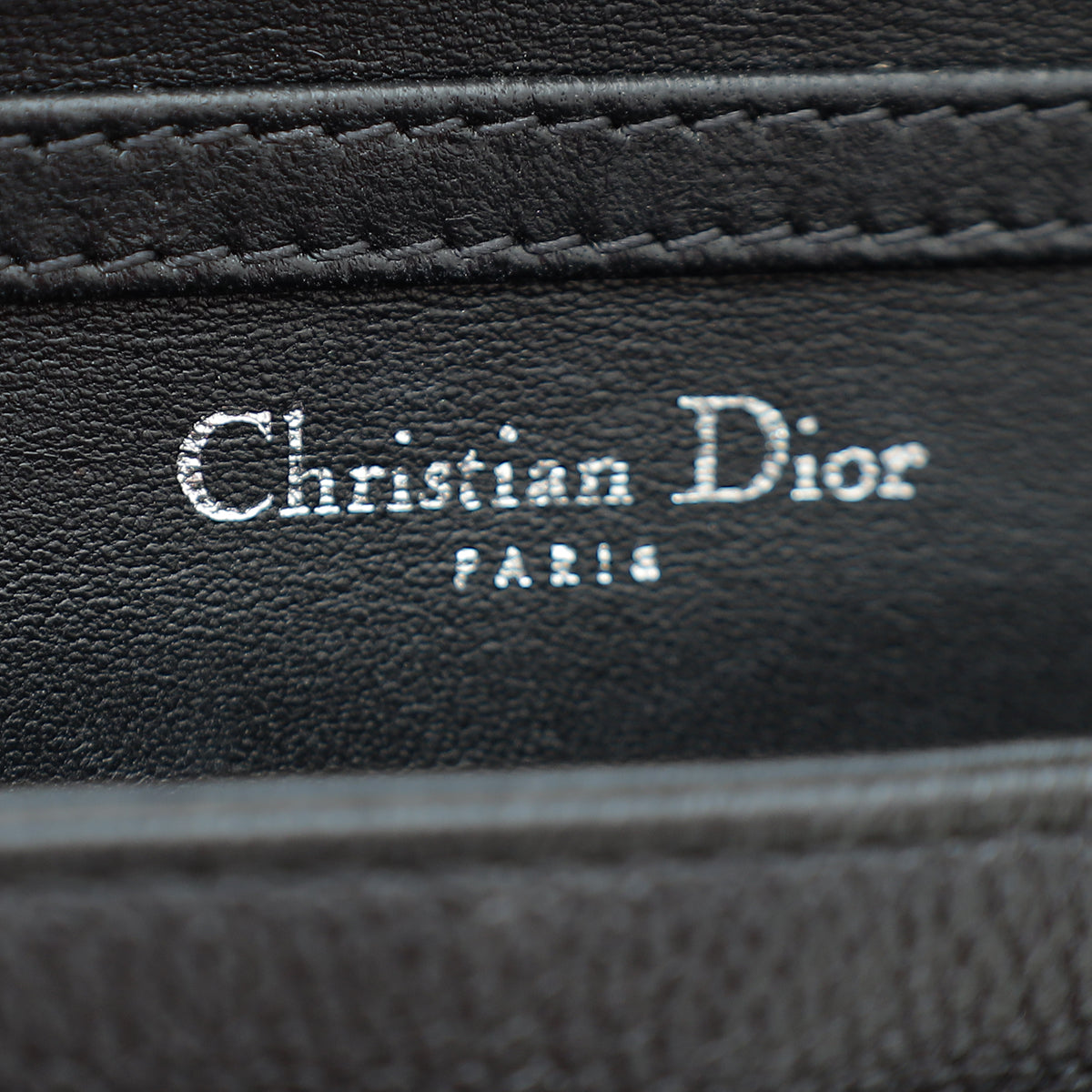 Christian Dior Black Diorama Wallet on Chain