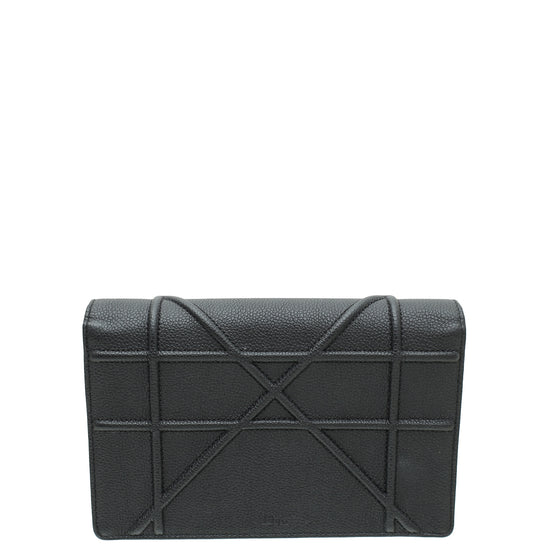 Christian Dior Black Diorama Wallet on Chain