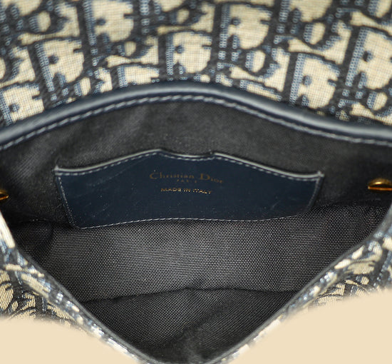 Christian Dior Navy Blue Oblique Bobby East-West Bag-Christian Dior-THE CLOSET