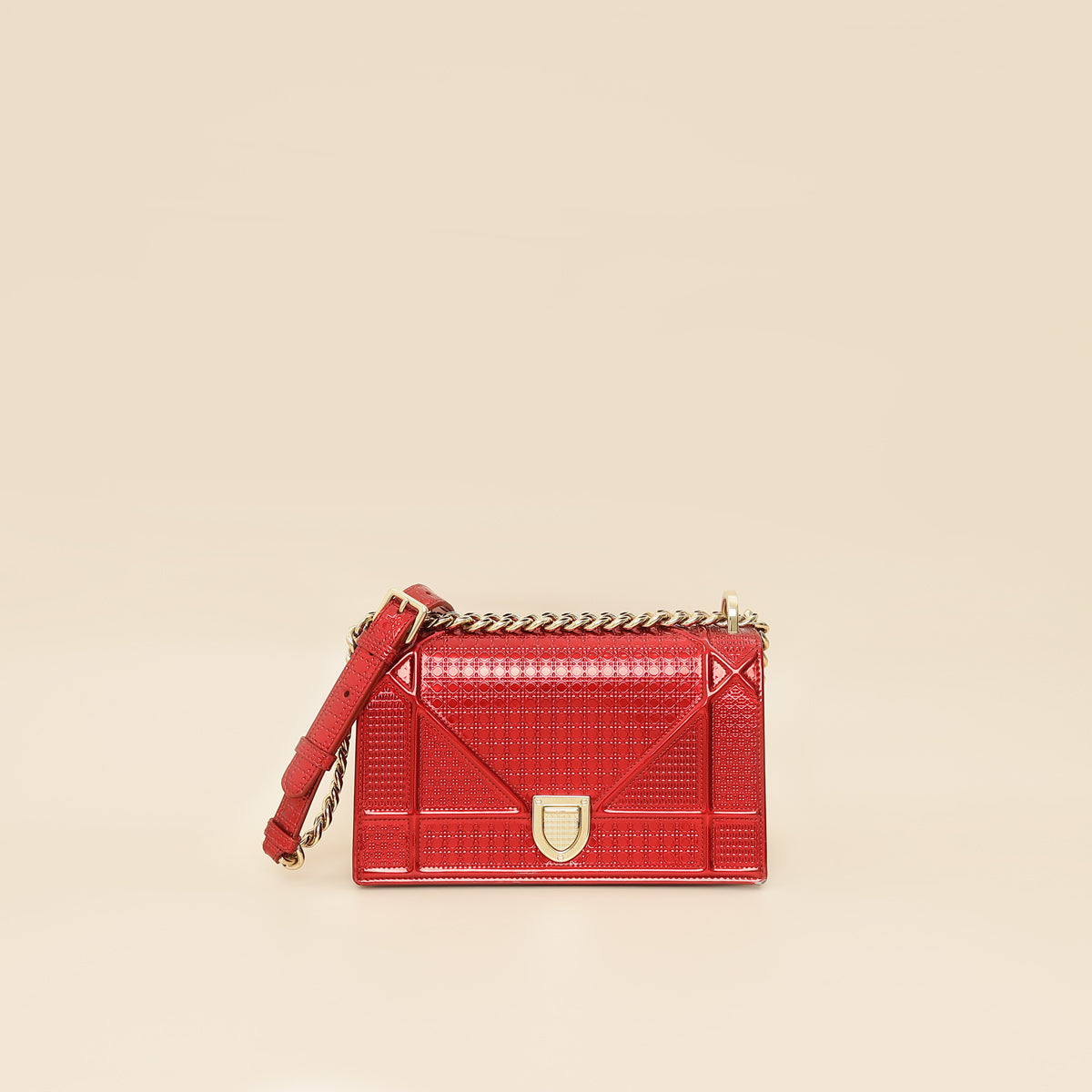 Christian Dior Red Micro Cannage Diorama Small Shoulder Bag-Christian Dior-THE CLOSET