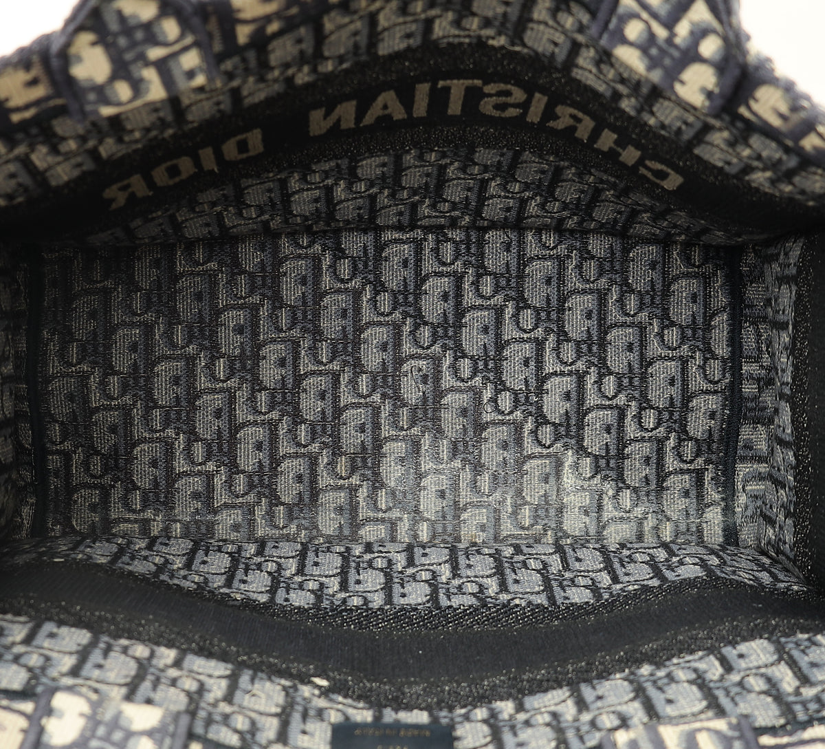 Christian Dior Navy Blue Oblique Book Tote Medium Bag-Christian Dior-THE CLOSET