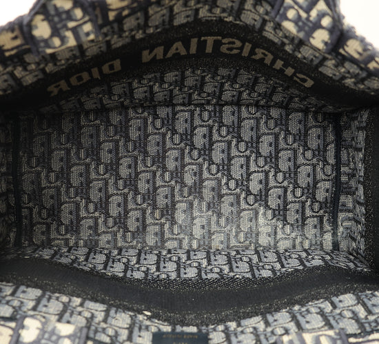 Christian Dior Navy Blue Oblique Book Tote Medium Bag-Christian Dior-THE CLOSET