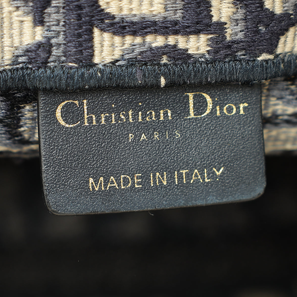 Christian Dior Navy Blue Oblique Book Tote Medium Bag-Christian Dior-THE CLOSET
