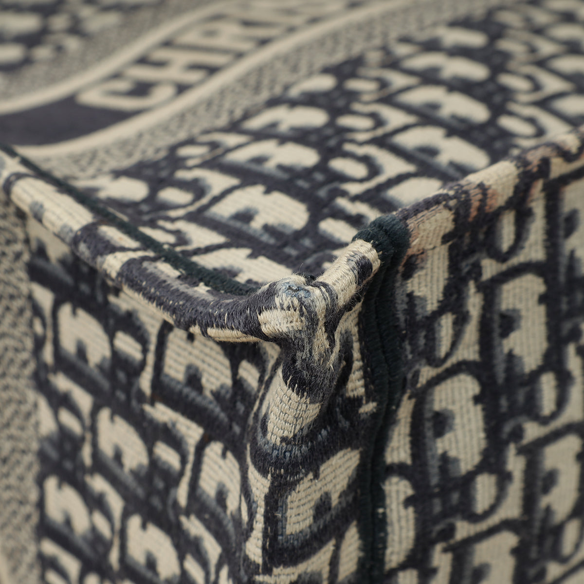 Christian Dior Navy Blue Oblique Book Tote Medium Bag-Christian Dior-THE CLOSET