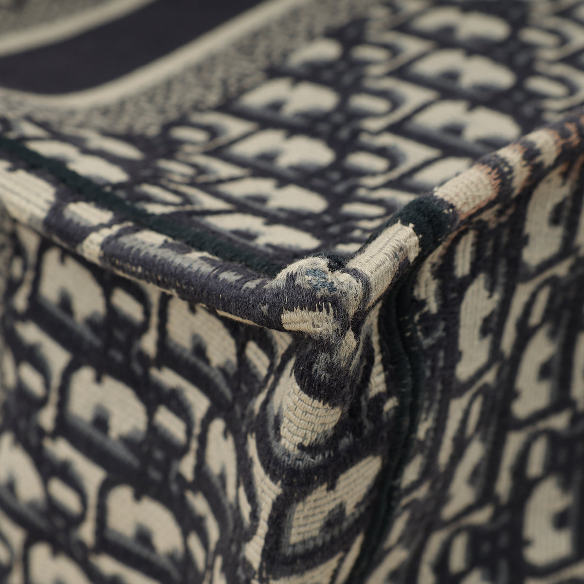 Christian Dior Navy Blue Oblique Book Tote Medium Bag-Christian Dior-THE CLOSET