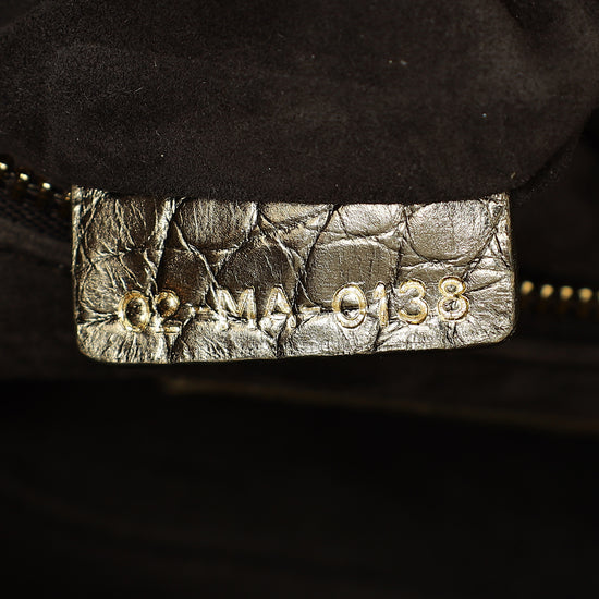 Christian Dior Metallic olive Lady Dior Alligator Mini Chain Bag-Christian Dior-THE CLOSET