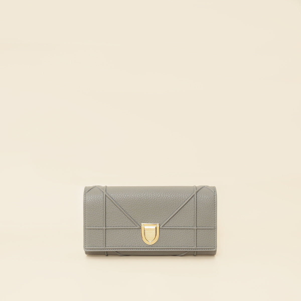 Christian Dior Grey Diorama Wallet On Chain-Christian Dior-THE CLOSET