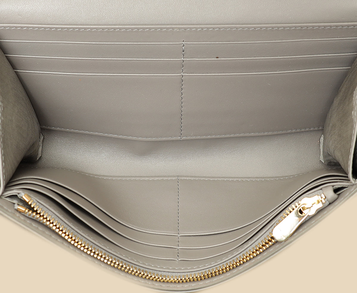 Christian Dior Grey Diorama Wallet On Chain-Christian Dior-THE CLOSET