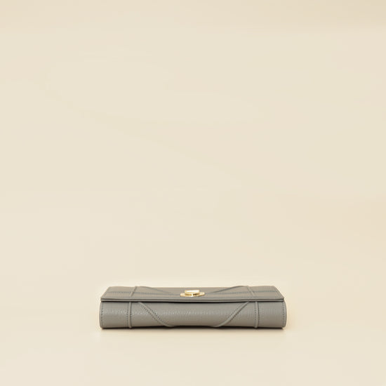 Christian Dior Grey Diorama Wallet On Chain-Christian Dior-THE CLOSET