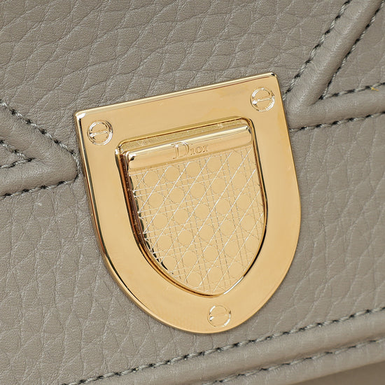 Christian Dior Grey Diorama Wallet On Chain-Christian Dior-THE CLOSET