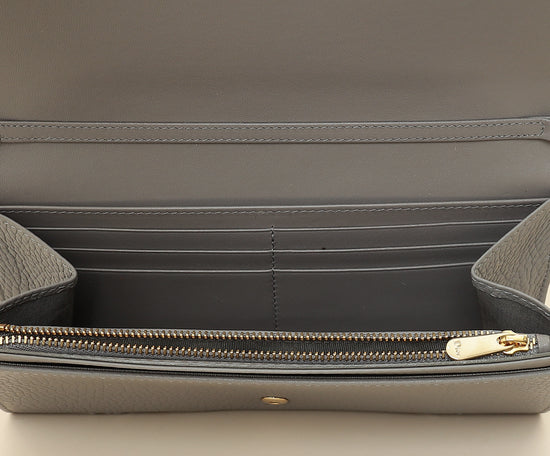 Christian Dior Grey Diorama Wallet On Chain-Christian Dior-THE CLOSET