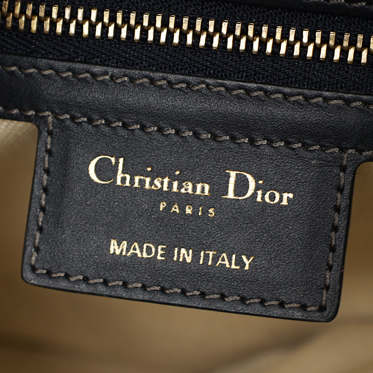 Christian Dior Navy Oblique Saddle Medium Bag