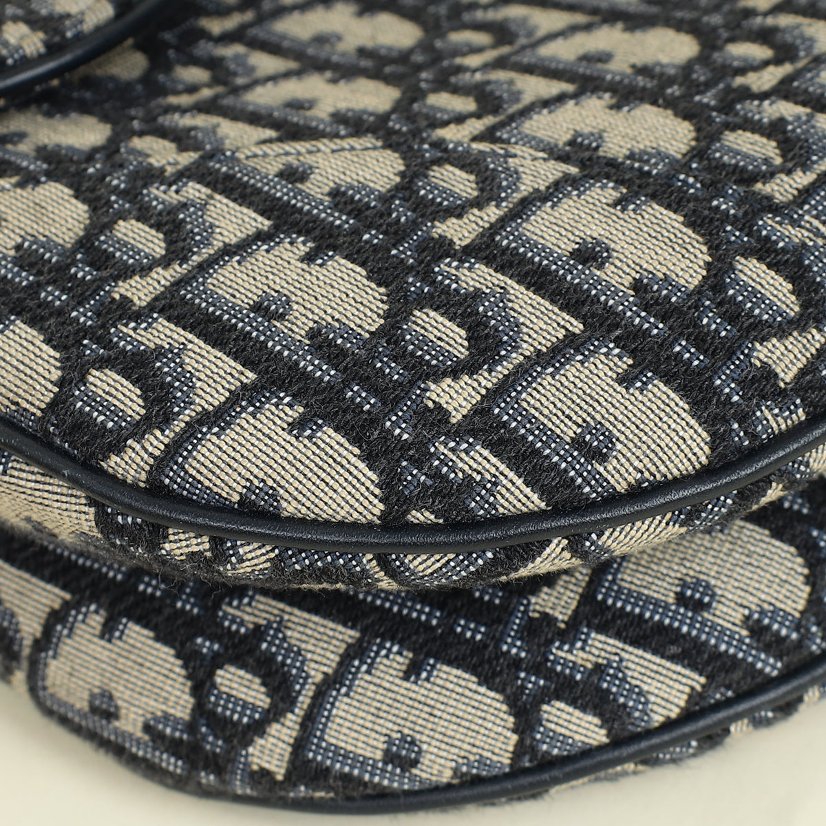 Christian Dior Navy Oblique Saddle Medium Bag