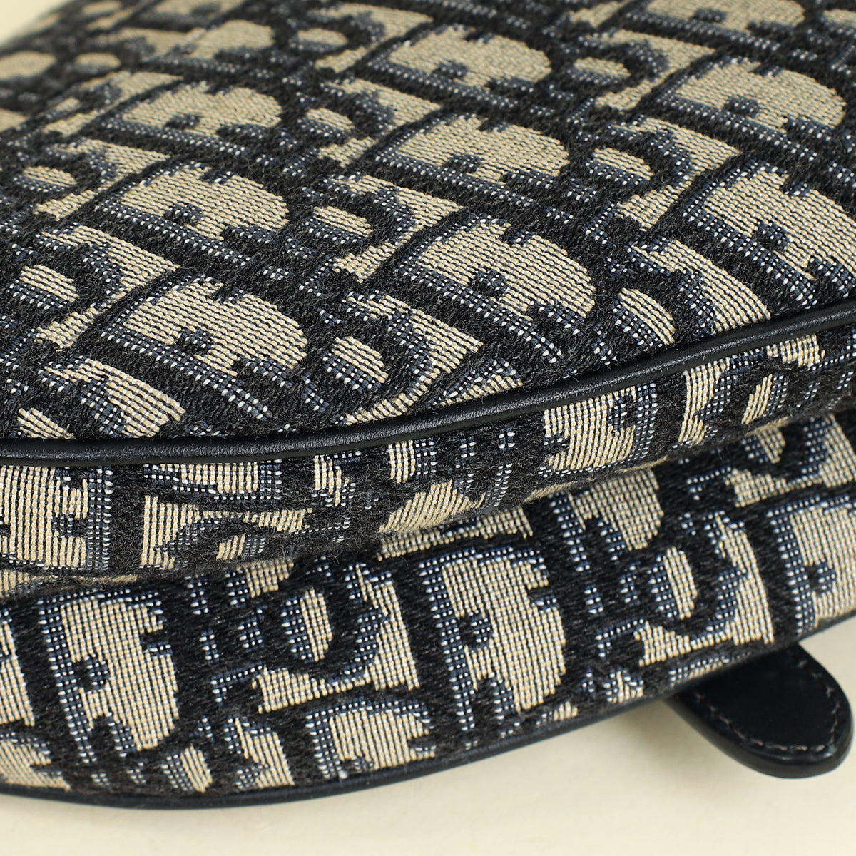 Christian Dior Navy Oblique Saddle Medium Bag