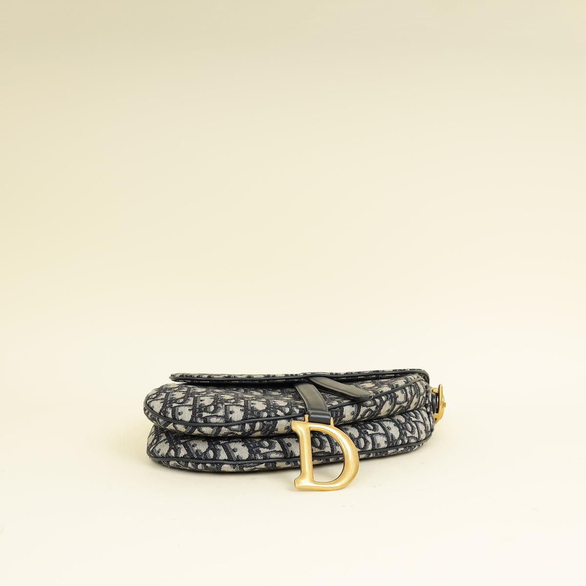 Christian Dior Navy Oblique Saddle Medium Bag