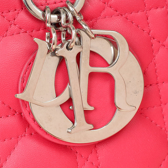Christian Dior Pink Cannage Lady Dior Large Bag