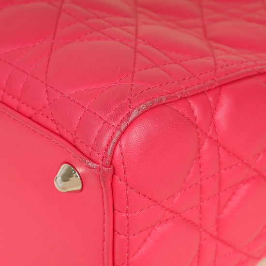 Christian Dior Pink Cannage Lady Dior Large Bag