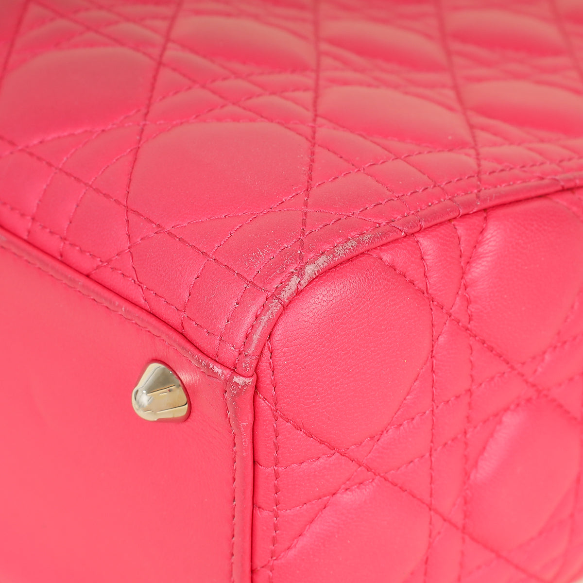 Christian Dior Pink Cannage Lady Dior Large Bag