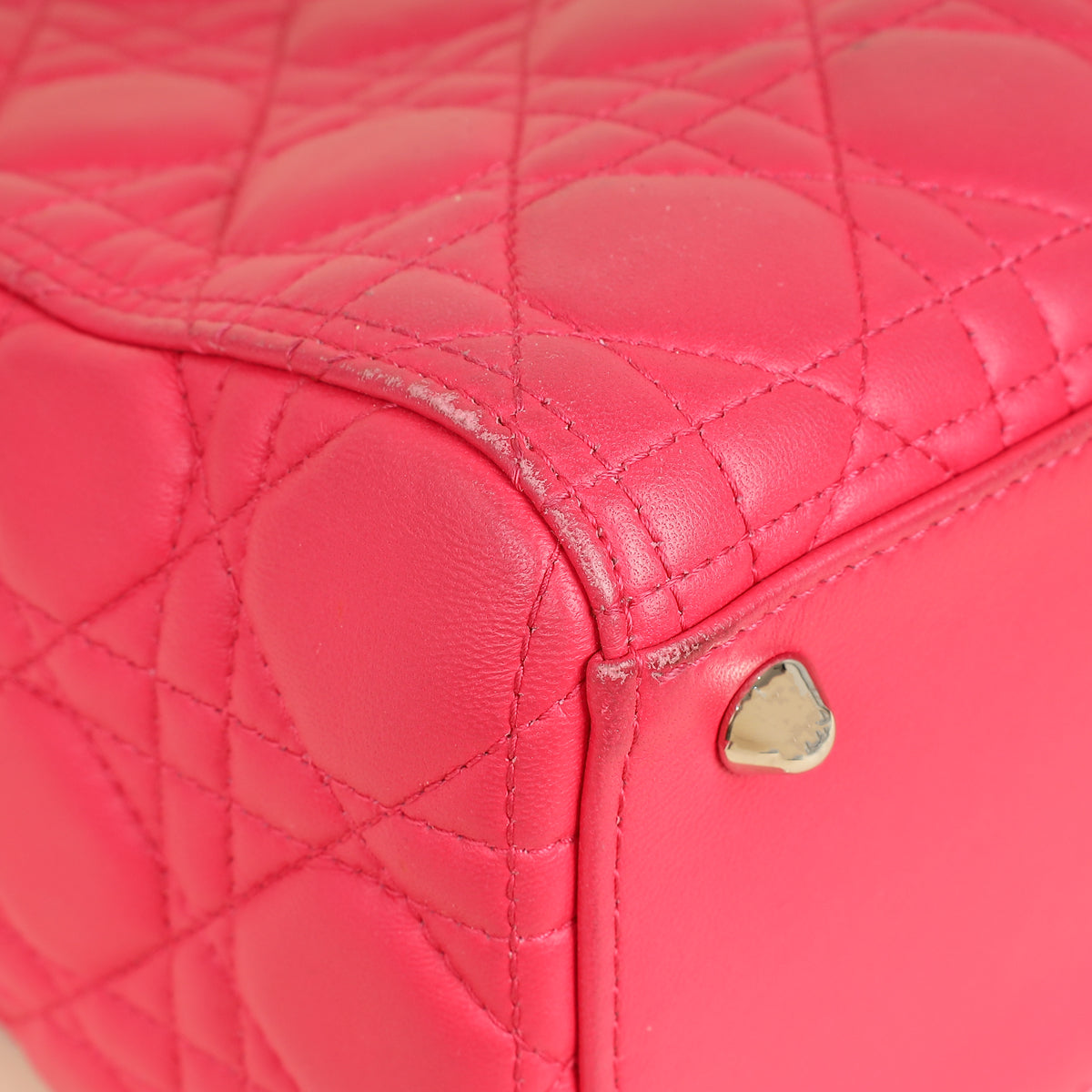 Christian Dior Pink Cannage Lady Dior Large Bag