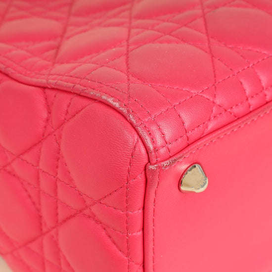 Christian Dior Pink Cannage Lady Dior Large Bag