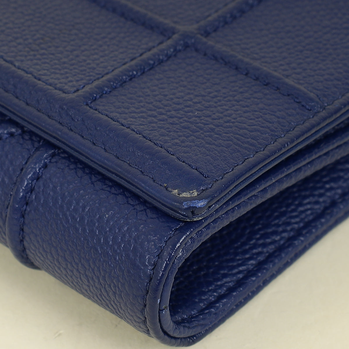 Christian Dior Dark Blue Diorama Wallet On Chain