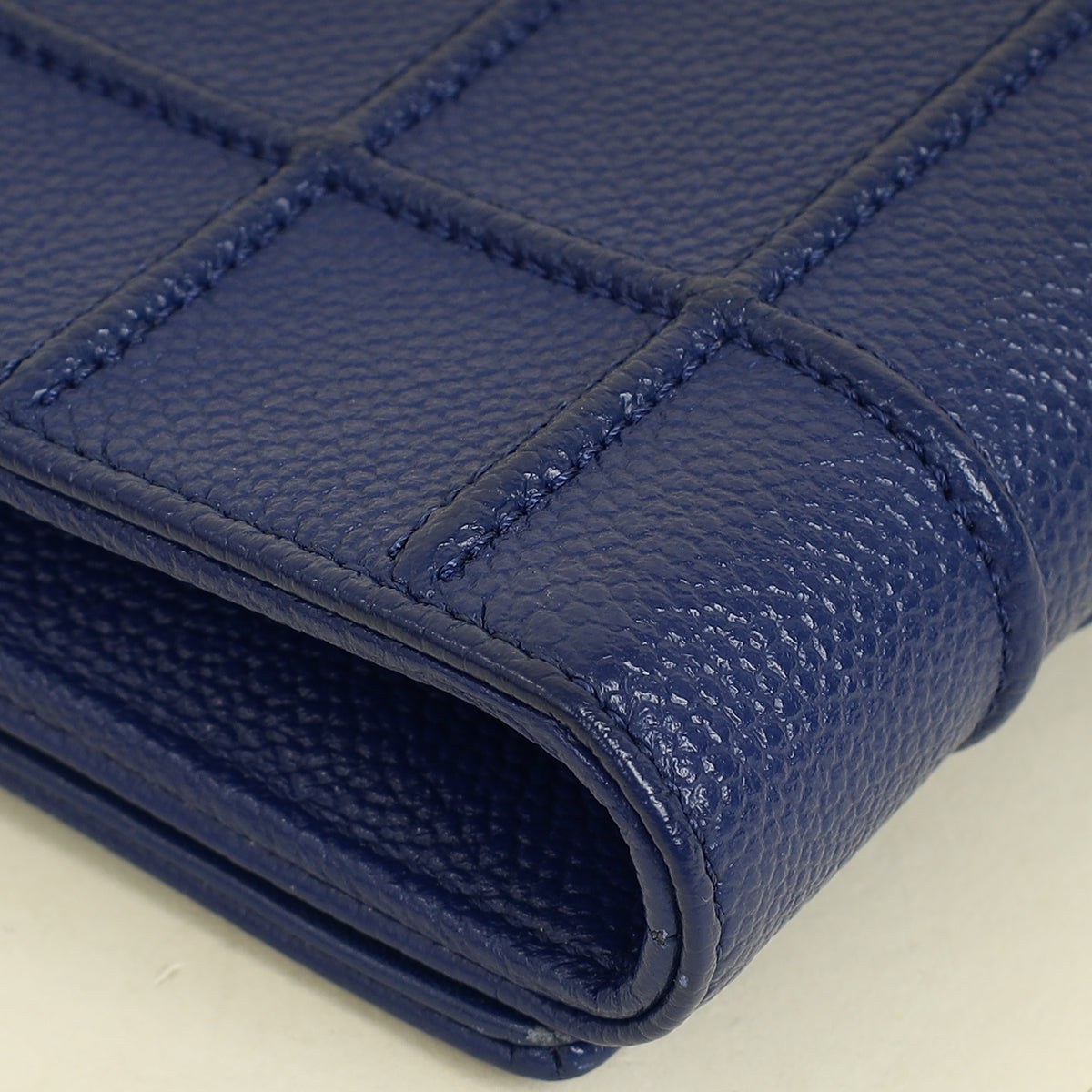 Christian Dior Dark Blue Diorama Wallet On Chain