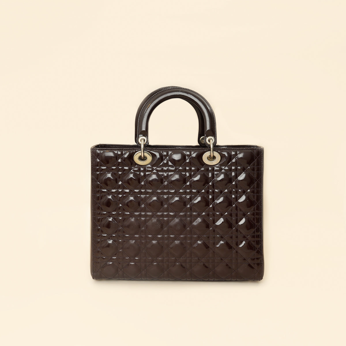 Christian Dior Chocolate Lady Dior Large Bag-Christian Dior-THE CLOSET