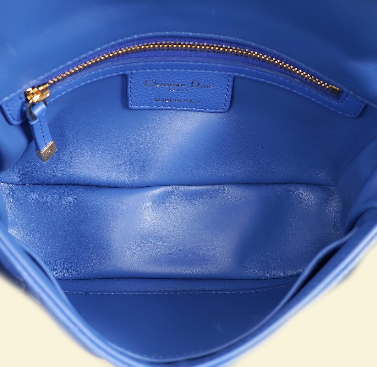 Christian Dior Royal Blue Caro Cannage Flap Small Bag-Christian Dior-THE CLOSET
