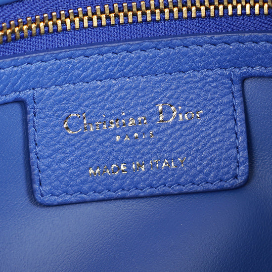 Christian Dior Royal Blue Caro Cannage Flap Small Bag-Christian Dior-THE CLOSET